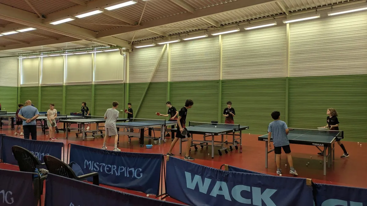 Un entraînement jeunes au Pôle Raquettes